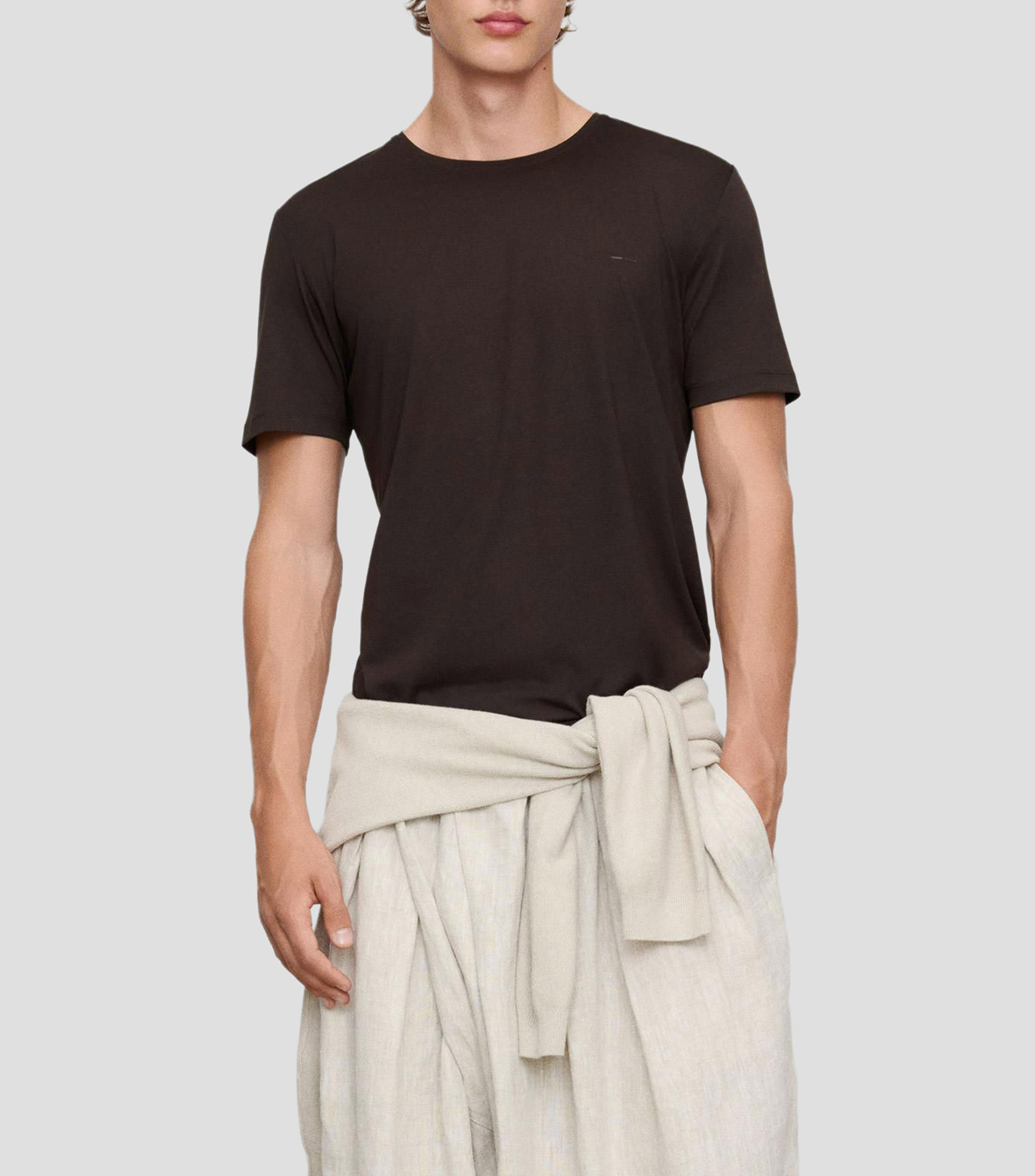 Playera cuello redondo manga corta lisa Hombre